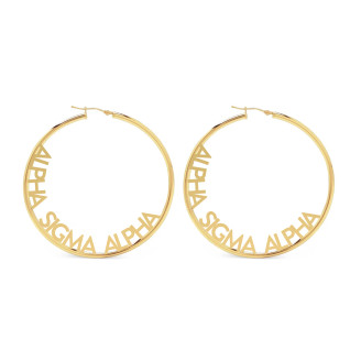 Alpha Sigma Alpha Hoop Earrings