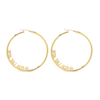 Zeta Tau Alpha Hoop Earrings