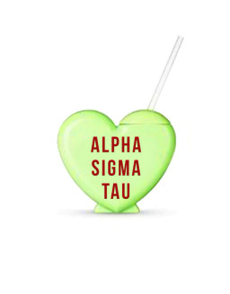 Alpha Sigma Tau Heart Shaped Tumblers