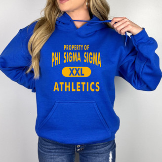 Phi Sigma Sigma Property Of Athletics Hooded Sweatshirts