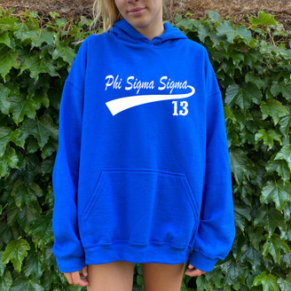  Phi Sigma Sigma Tail Hooded Sweatshirts 