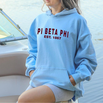  Pi Beta Phi Established Hooded Sweatshirts 