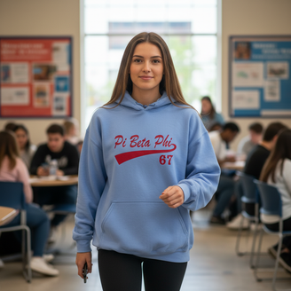 Pi Beta Phi Tail Hooded Sweatshirts