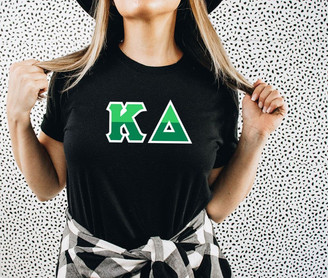 Kappa Delta Two Toned Greek Lettered T-shirts