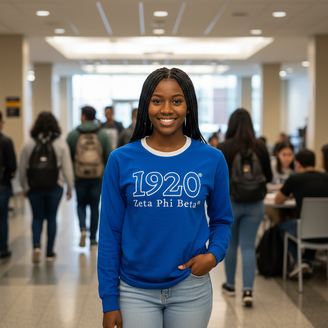Zeta Phi Beta Year Twill Long Sleeve Tee