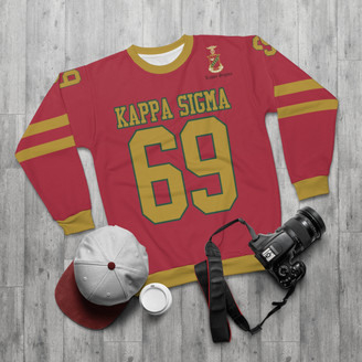 Kappa Sigma Jersey Look Cuffs Crewneck Sweatshirt