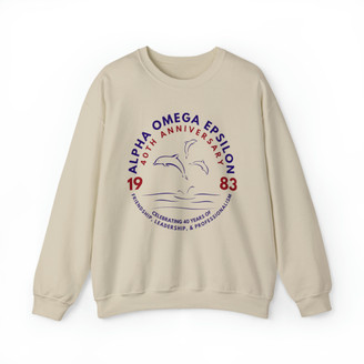 Alpha Omega Epsilon's 40th Anniversary Crewneck Sweatshirt
