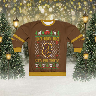 Iota Phi Theta New Ugly Christmas Sweater Look Crewneck Sweatshirt