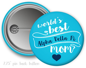 ADPi Alpha Delta Pi World's Best Mom Button