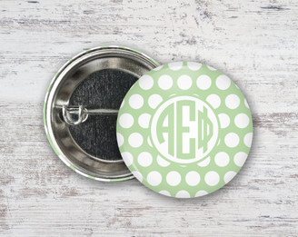 AEPhi Alpha Epsilon Phi Polka Dot Monogram Button