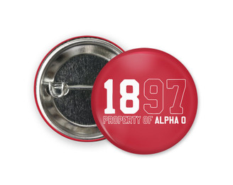 AOII Alpha Omicron Pi Property Of  Button  Greek Pinback Sorority  Button