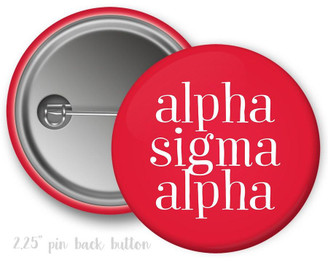  ASA Alpha Sigma Alpha Simple Button 