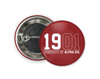 ASA Alpha Sigma Alpha Property Of  Button  Greek Pinback Sorority  Button