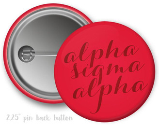  ASA Alpha Sigma Alpha Script Button 