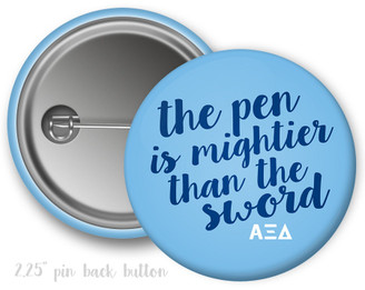 AXiD Alpha Xi Delta Motto Button