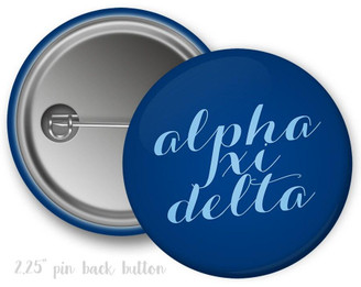  AXiD Alpha Xi Delta Script Button 