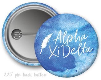 AXiD Alpha Xi Delta Watercolor Script Button