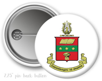 AXO Alpha Chi Omega Crest  Button