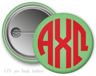 AXO Alpha Chi Omega Monogram Button