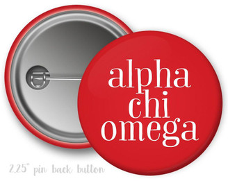  AXO Alpha Chi Omega Simple Button 