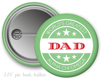 AXO Alpha Chi Omega World's Best Dad Button