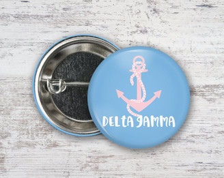 DG Delta Gamma Logo  Greek Pinback Sorority  Button
