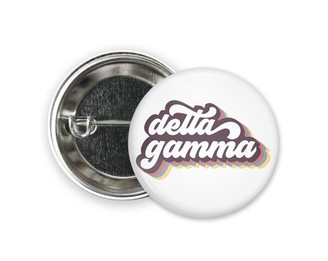  DG Delta Gamma Retro Script Button 