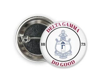 DG Delta Gamma Seal  Greek Pinback Sorority  Button