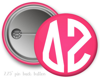 DZ Delta Zeta Monogram Button