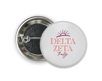 DZ Delta Zeta Sun  Greek Pinback Sorority  Button