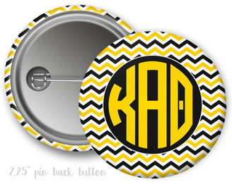 KAO Kappa Alpha Theta Chevron Monogram Button