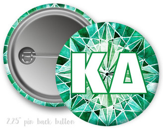 KD Kappa Delta Geometric Jewel Button