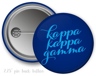  KKG Kappa Kappa Gamma Script Button 