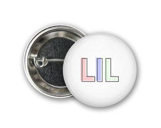 Little Sister Pastel Letters Outline  Button Sorority  Button