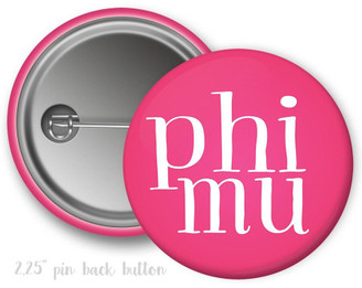  Phi Mu Simple Button 