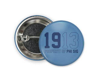 PhiSig Phi Sigma Sigma Property Of  Button  Greek Pinback Sorority  Button