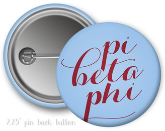  PiPhi Pi Beta Phi Script Button 