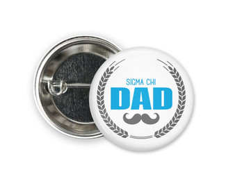 Sigma Chi Dad Stache  Greek Pinback Sorority  Button