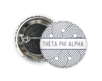 TPA Theta Phi Alpha Geo Scroll  Greek Pinback Sorority  Button