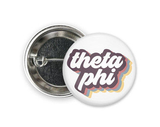  TPA Theta Phi Alpha Retro Script Single Sorority Pinback  Button 