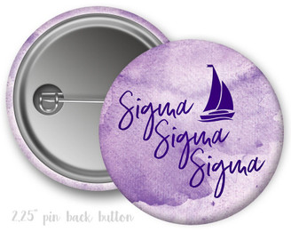 TriSigma Sigma Sigma Sigma Watercolor Script Button