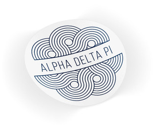 ADPi Alpha Delta Pi Geo Scroll Sticker