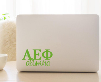  AEPhi Alpha Epsilon Phi Letters Alumna Sorority Decal Laptop Sticker Car Decal 