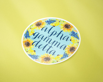AGD Alpha Gamma Delta Sunflower Sticker