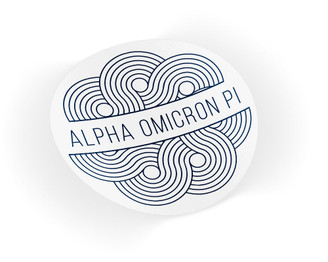 AOII Alpha Omicron Pi Geo Scroll Sticker