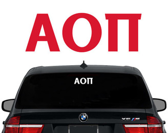 AOII Alpha Omicron Pi Greek Letters Sorority Decal Laptop Sticker Car Decal