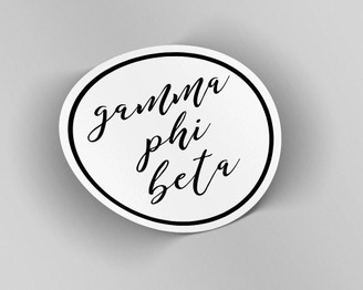GPB Gamma Phi Beta Circle Script Sticker