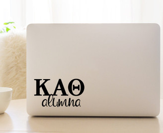 KAO Kappa Alpha Theta Letters Alumna Sorority Decal Laptop Sticker Car Decal