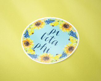 PiPhi Pi Beta Phi Sunflower Sticker
