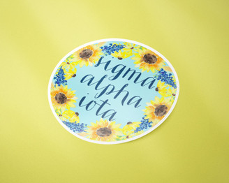 SAI Sigma Alpha Iota Sunflower Sticker